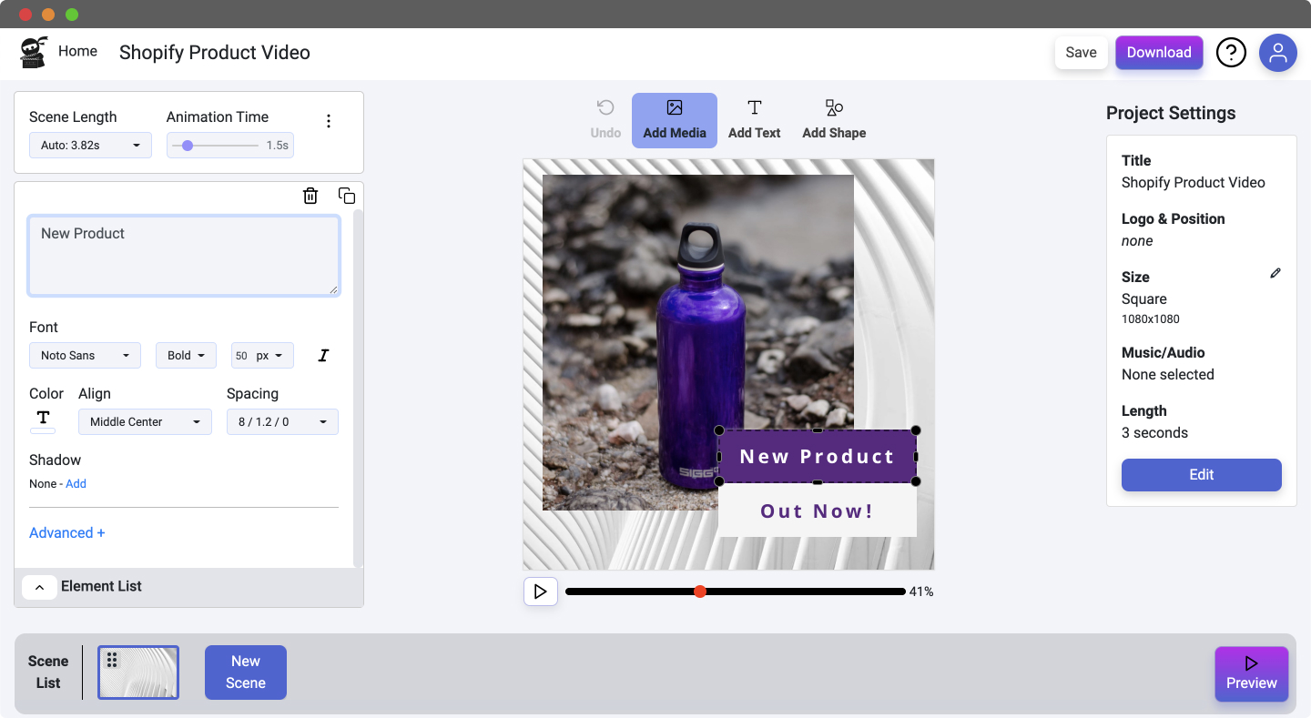 Shopify Product Video Screenshot