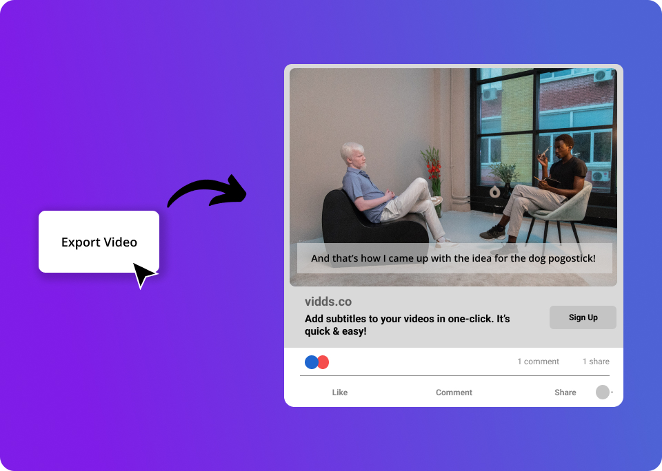 Add Subtitles to video - export video asset